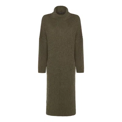 CARA & THE SKY WOMEN'S GREEN JOEY MIDI DRESS KHAKI