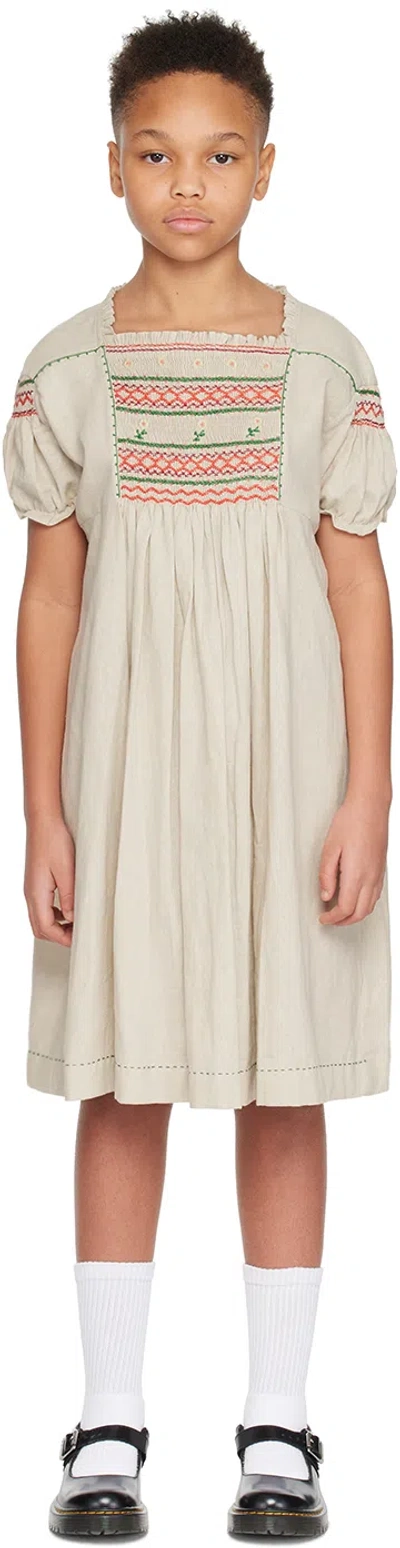 CARAMEL KIDS BEIGE MORINGA DRESS