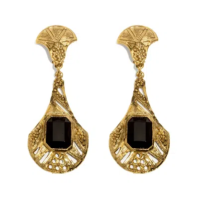 CARAMEL VINTAGE JEWELLERY WOMEN'S VINTAGE GOLD PLATED JUDE EARRINGS