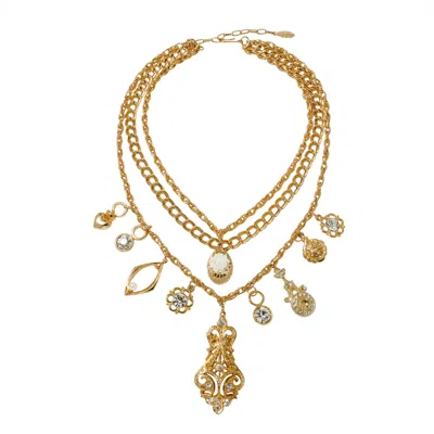 CARAMEL VINTAGE JEWELLERY WOMEN'S VINTAGE GOLD PLATED LILIBETH NECKLACE