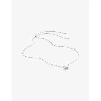 CARAT LONDON WOMENS CELENE STERLING-SILVER AND CUBIC ZIRCONIA NECKLAC