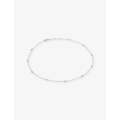 CARAT LONDON WOMENS PETRA STERLING-SILVER AND CUBIC ZIRCONIA NECKLACE