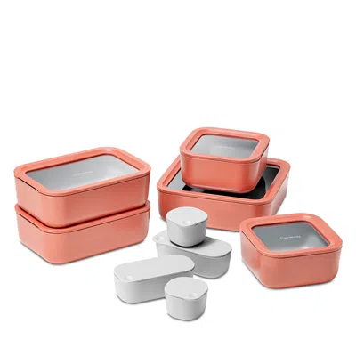 CARAWAY 14-PIECE CERAMIC COATED GLASS FOOD STORAGE SET