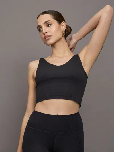 CARBON38 V-NECK TANK IN RIBBED MELT