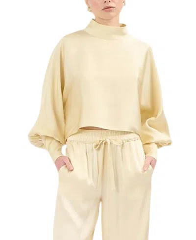 CARESTE CARMENITA MOCKNECK CROPPED TOP