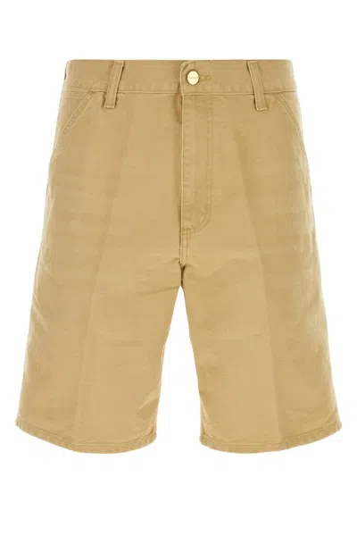 CARHARTT BEIGE COTTON SINGLE KNEE SHORT