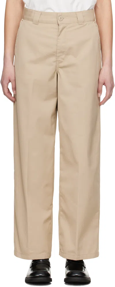 CARHARTT BEIGE CRAFT TROUSERS