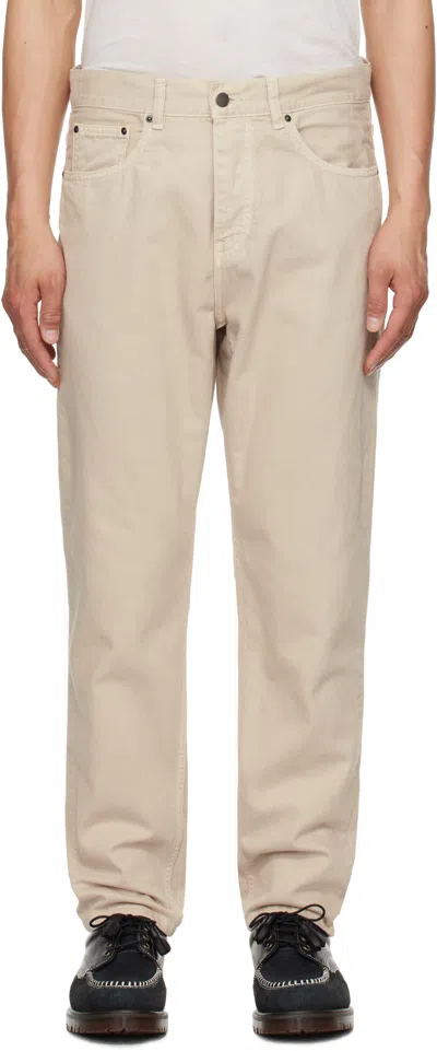 CARHARTT BEIGE NEWEL TROUSERS