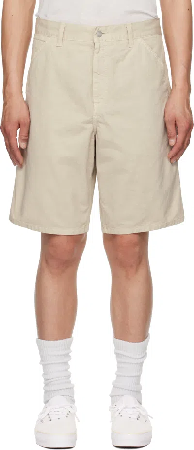 CARHARTT BEIGE SINGLE KNEE SHORTS