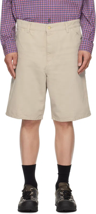 CARHARTT BEIGE SINGLE KNEE SHORTS