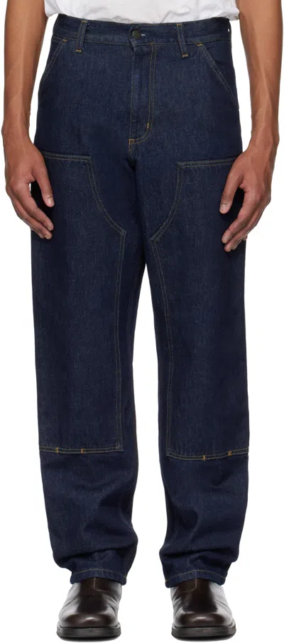 CARHARTT BLUE DOUBLE KNEE JEANS