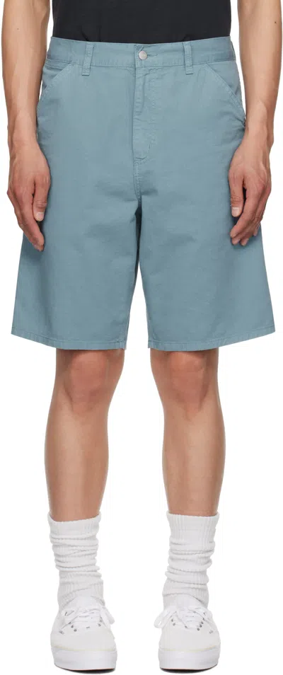 CARHARTT BLUE SINGLE KNEE SHORTS