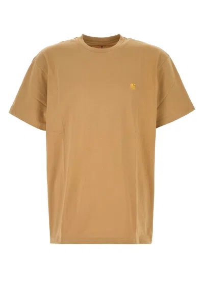 CARHARTT CAMEL COTTON S/S CHASE T-SHIRT