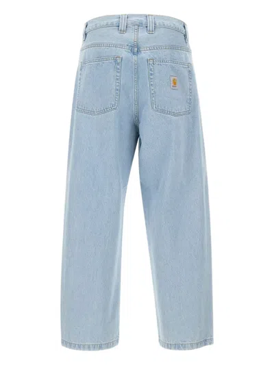 CARHARTT FIVE-POCKET LOGO-PATCH JEANS