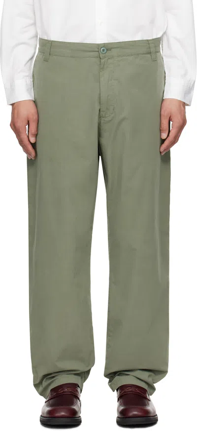 CARHARTT GREEN CALDER TROUSERS