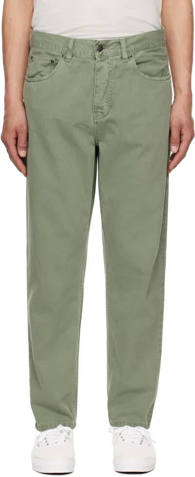 CARHARTT GREEN NEWEL TROUSERS