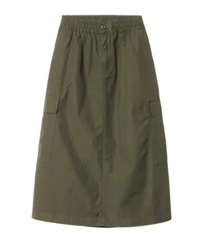CARHARTT W' JET CARGO MIDI SKIRT
