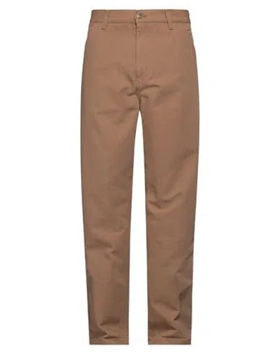 CARHARTT CARHARTT MAN PANTS CAMEL SIZE 31W-32L COTTON, POLYESTER