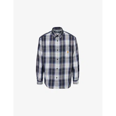 CARHARTT MENS BLANTON CHECK, MIZAR BLANTON BRAND-PATCH WOVEN SHIRT