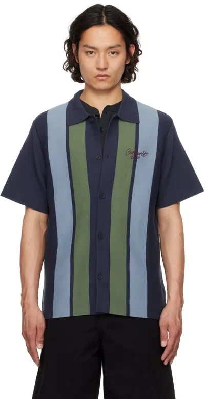 CARHARTT NAVY S/S MEMORY KNIT SHIRT