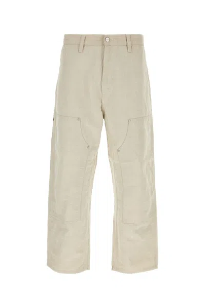 CARHARTT SAND COTTON BLEND DOUBLE KNEE PANT