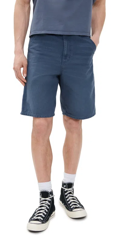 CARHARTT SINGLE KNEE SHORTS 9.5 DUSKY BLUE (STONE CANVAS)