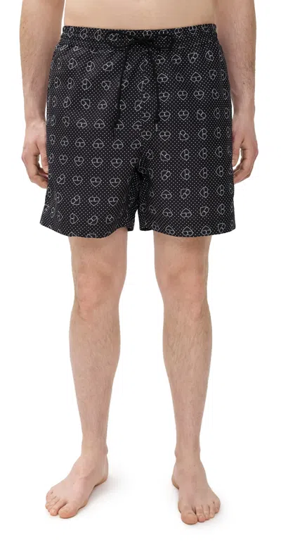 CARHARTT SLATER SWIM TRUNKS 5 FUROSHIKI PRINT/BLACK