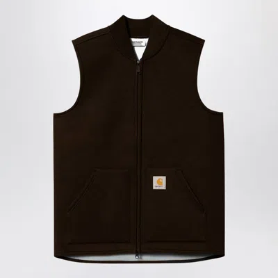 CARHARTT CARHARTT WIP  CAR-LUX VEST COTTON-BLEND WAISTCOAT TABACCO-COLOURED