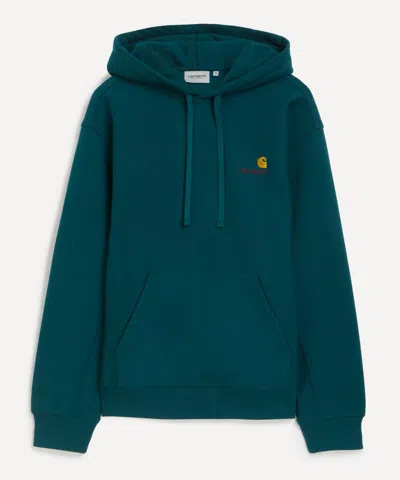 CARHARTT CARHARTT WIP MENS HOODED AMERICAN SCRIPT SWEATSHIRT