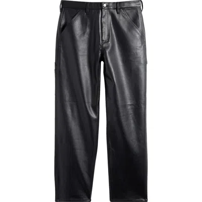 CARHARTT CARHARTT WORK IN PROGRESS FAUX LEATHER CARPENTER PANTS