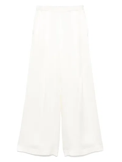 CARINE GILSON WIDE-LEG SATIN PAJAMA TROUSERS