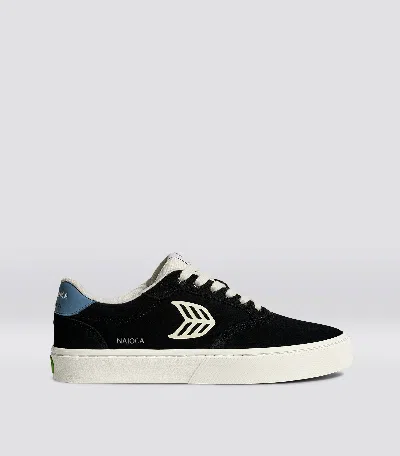 CARIUMA NAIOCA BLACK SUEDE IVORY LOGO WASHED BLUE SNEAKER WOMEN