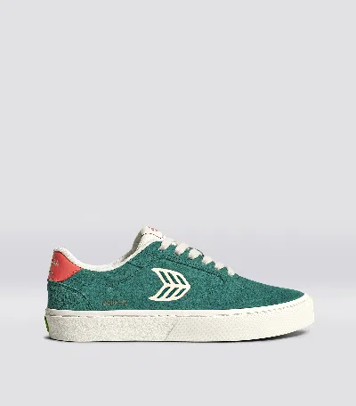 CARIUMA NAIOCA TEAL SUEDE IVORY LOGO WATERMELON SNEAKER MEN