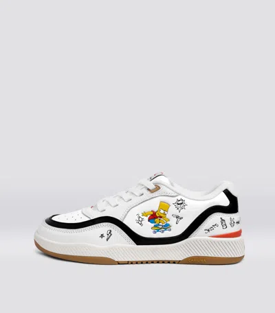CARIUMA SIMPSONS UBA WHITE LEATHER BART SKATEBOARD SNEAKER WOMEN