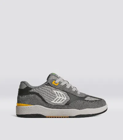 CARIUMA SKATEGOAT C25 PRO CHARCOAL GREY SUEDE LIGHT GREY MESH ICE LOGO YELLOW SNEAKER WOMEN