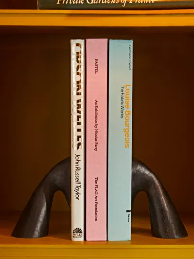 CARL AUBOCK BRASS PAINTED BOOKENDS