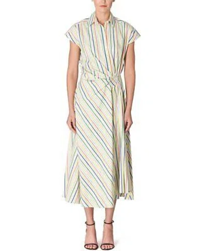 CAROLINA HERRERA CAROLINA HERRERA CAP SLEEVE SIDE KNOT MIDI DRESS WOMEN'S