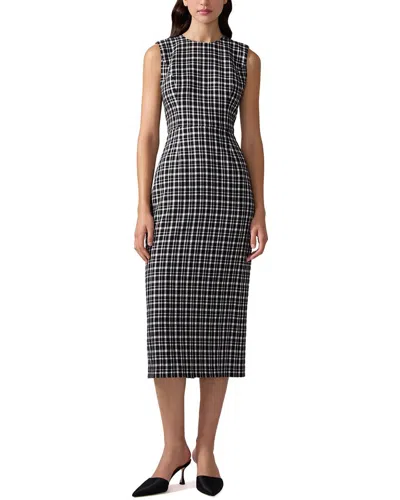 CAROLINA HERRERA CREWNECK WOOL-BLEND MIDI DRESS