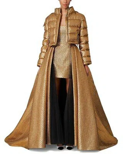 CAROLINA HERRERA CAROLINA HERRERA CROPPED SILK-BLEND PUFFER COAT WOMEN'S