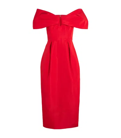 CAROLINA HERRERA OFF-SHOULDER COLUMN DRESS