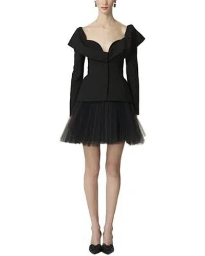 CAROLINA HERRERA CAROLINA HERRERA PLEATED TULLE MINI SKIRT WOMEN'S