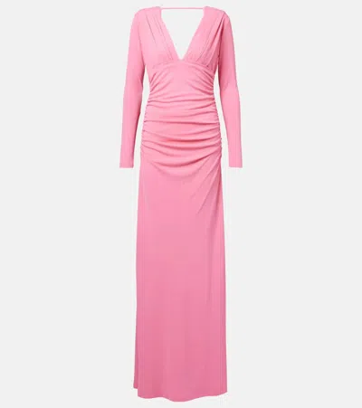 CAROLINA HERRERA RUCHED JERSEY GOWN