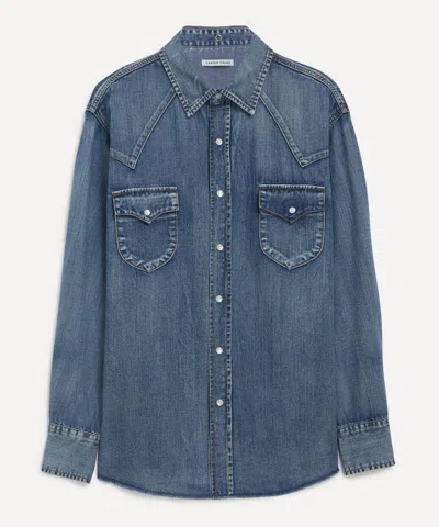 CARTER YOUNG CARTER YOUNG MENS DENIM WESTERN SHIRT