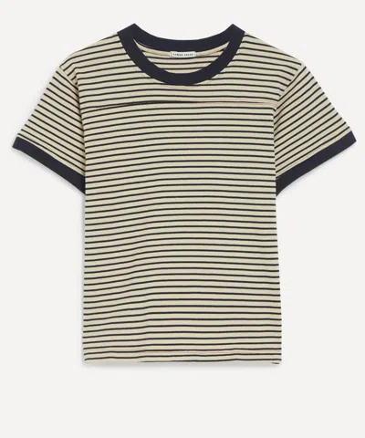 CARTER YOUNG CARTER YOUNG MENS NAVY STRIPED FOOTBALL T-SHIRT