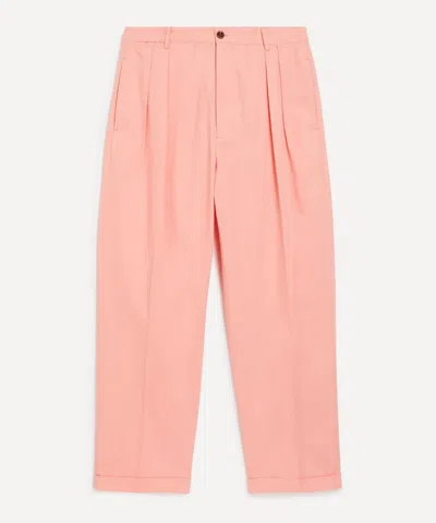 CARTER YOUNG CARTER YOUNG MENS PINK PLEATED TROUSERS