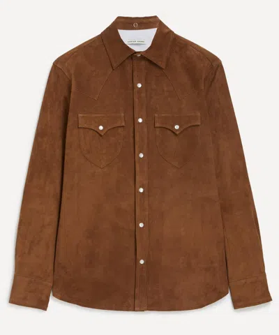 CARTER YOUNG CARTER YOUNG MENS SUEDE WESTERN SHIRT