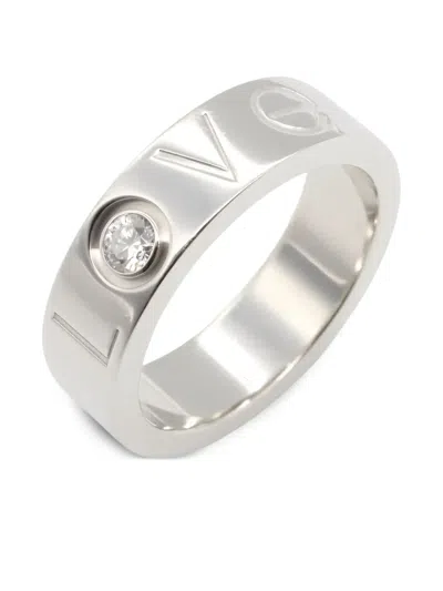 CARTIER 18K WHITE GOLD LOVE DIAMOND RING