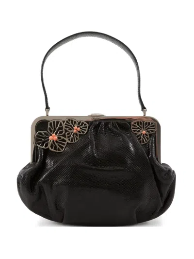 CARTIER 2000S FLORAL-APPLIQUÉ HANDBAG