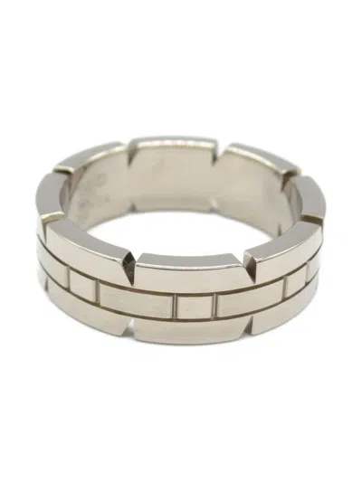 CARTIER 2010S 18K WHITE GOLD TANK FRANÇAISE RING