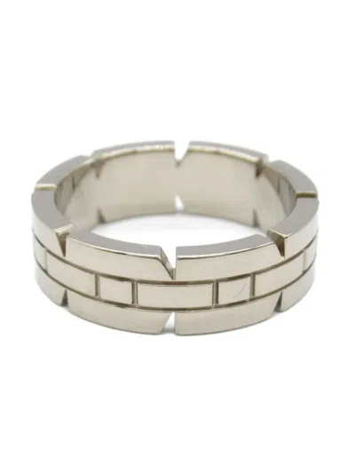 CARTIER 2010S 18K WHITE GOLD TANK FRANÇAISE RING